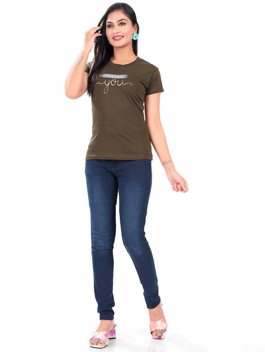 OLIVE GREEN YOU T-SHIRT