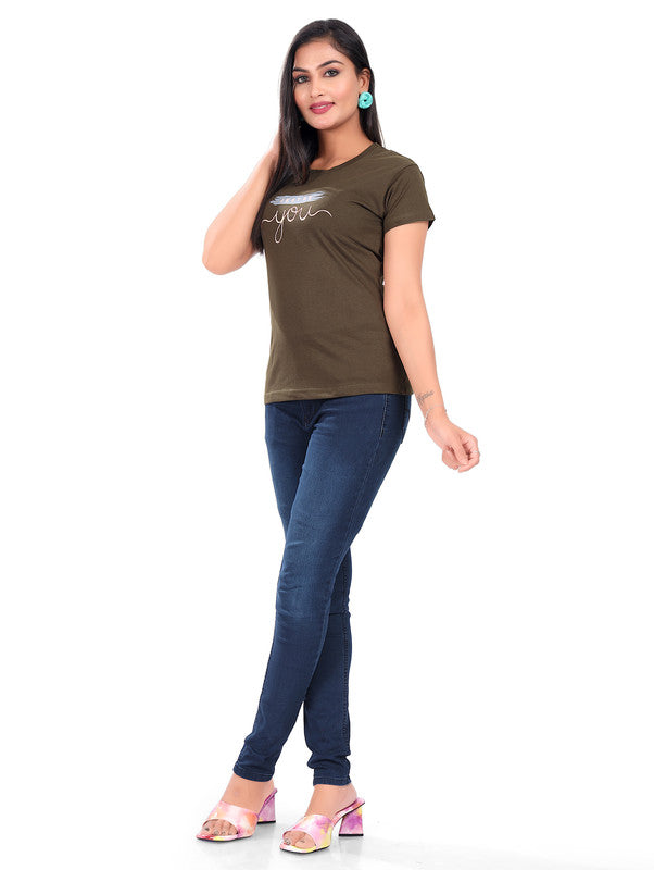 OLIVE GREEN YOU T-SHIRT