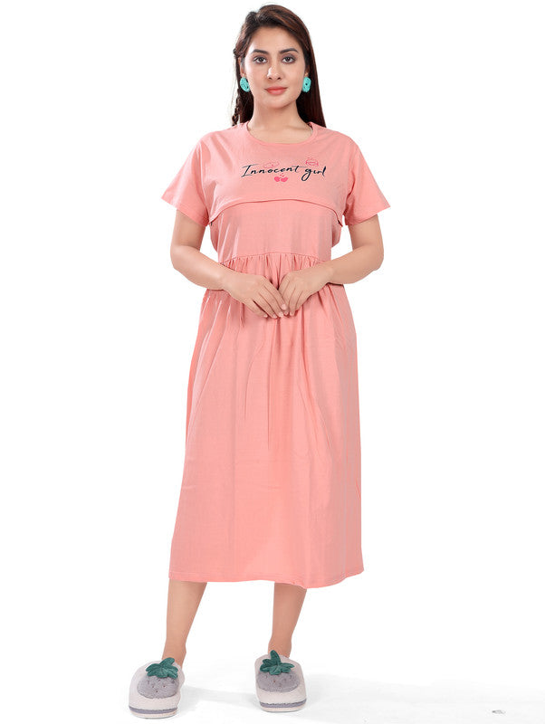 LIGHT PEACH INNOCENT GIRL MATERNITY WEAR