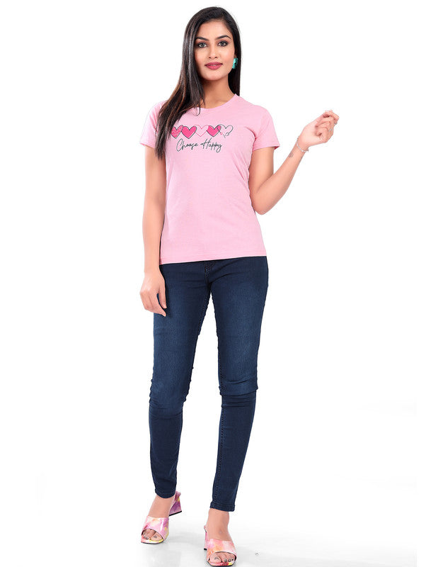 CHOOSE HAPPY PINK T-SHIRT