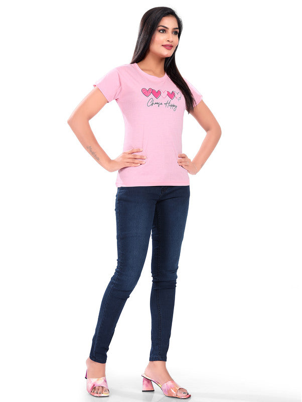 CHOOSE HAPPY PINK T-SHIRT