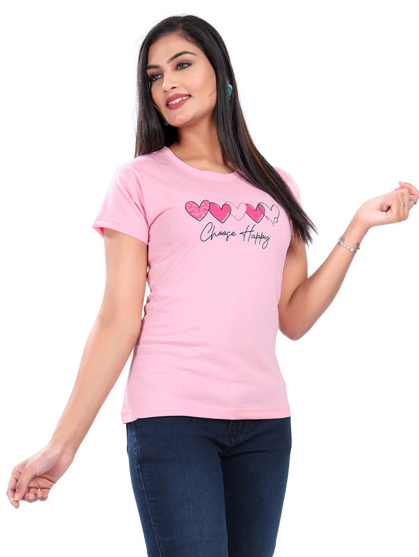 CHOOSE HAPPY PINK T-SHIRT