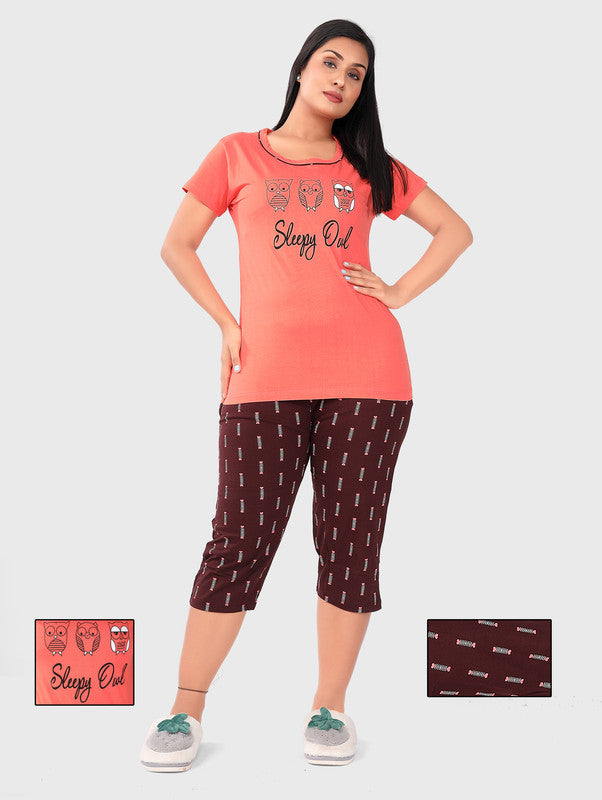 SLEEPY OWL CAPRI SET