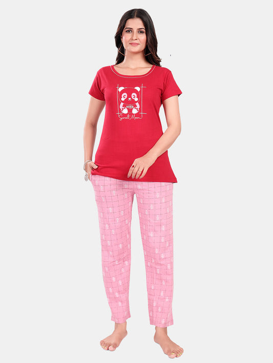 PINK CHEX LOUNGE WEAR