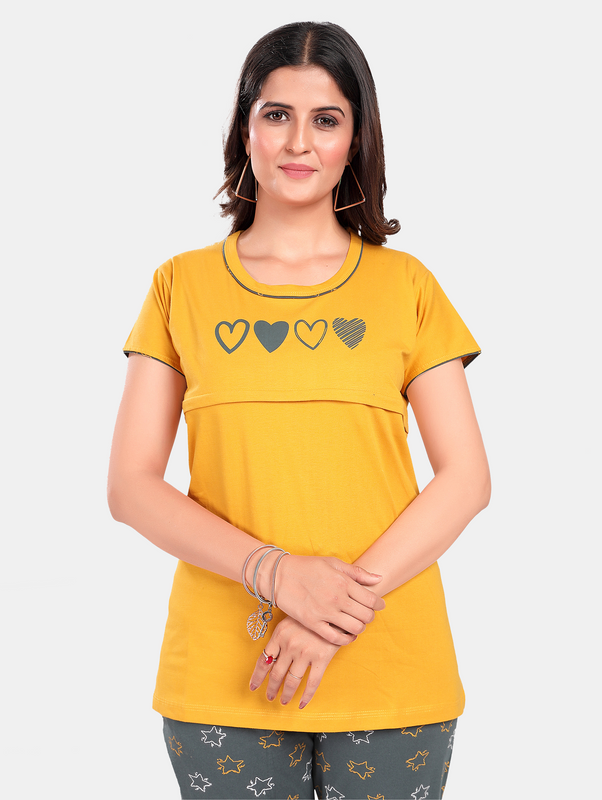 FOUR HEART MATERNITY NIGHTSUIT