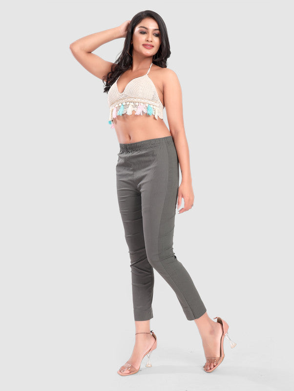 TWILL LYCRA PANT - DARK GREY