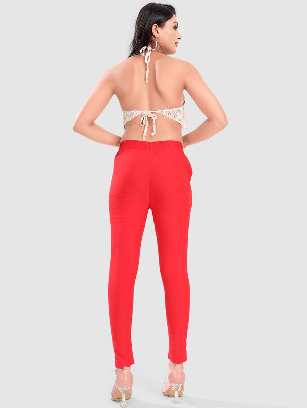 TWILL LYCRA PANT - RED