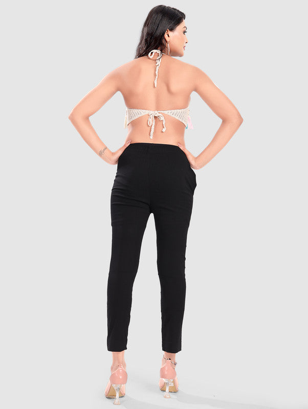 TWILL LYCRA PANT - BLACK