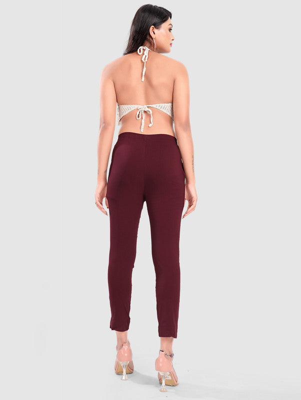 TWILL LYCRA PANT - WINE