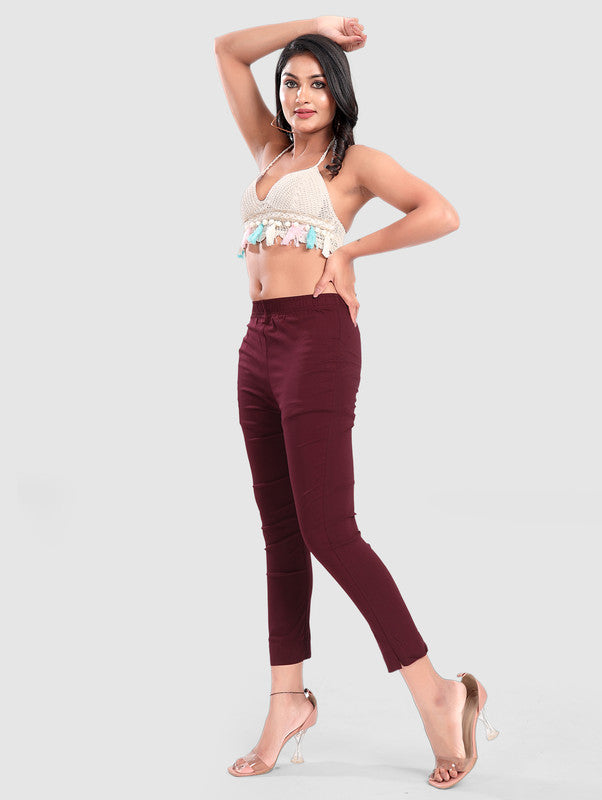 TWILL LYCRA PANT - WINE