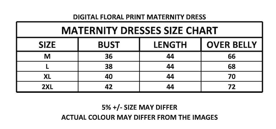 DIGITAL FLORAL PRINT MATERNITY DRESS