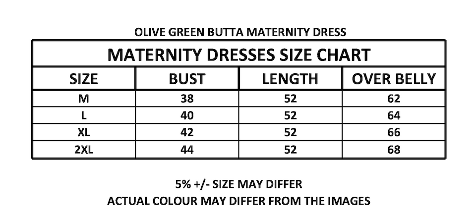 OLIVE GREEN BUTTA MATERNITY DRESS