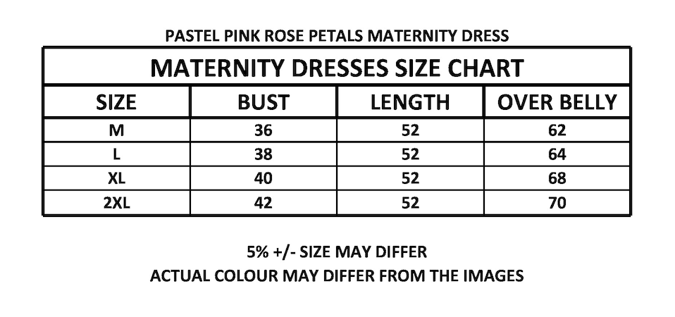 PASTEL PINK ROSE PETALS MATERNITY DRESS