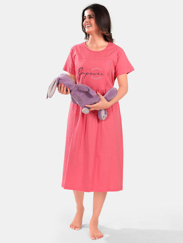 MATERNITY GOWN PASTEL PINK AR