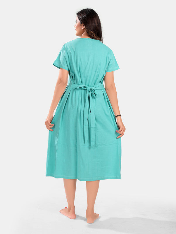 MATERNITY GOWN AQUA AR...