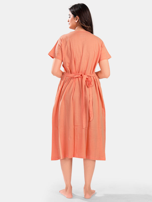 MATERNITY GOWN ORANGE AR