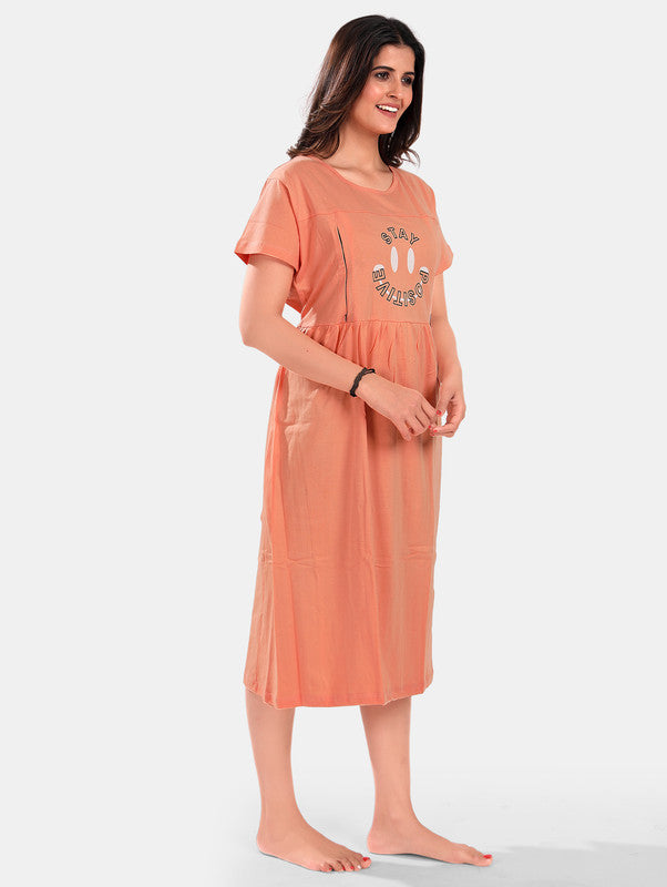 MATERNITY GOWN ORANGE AR